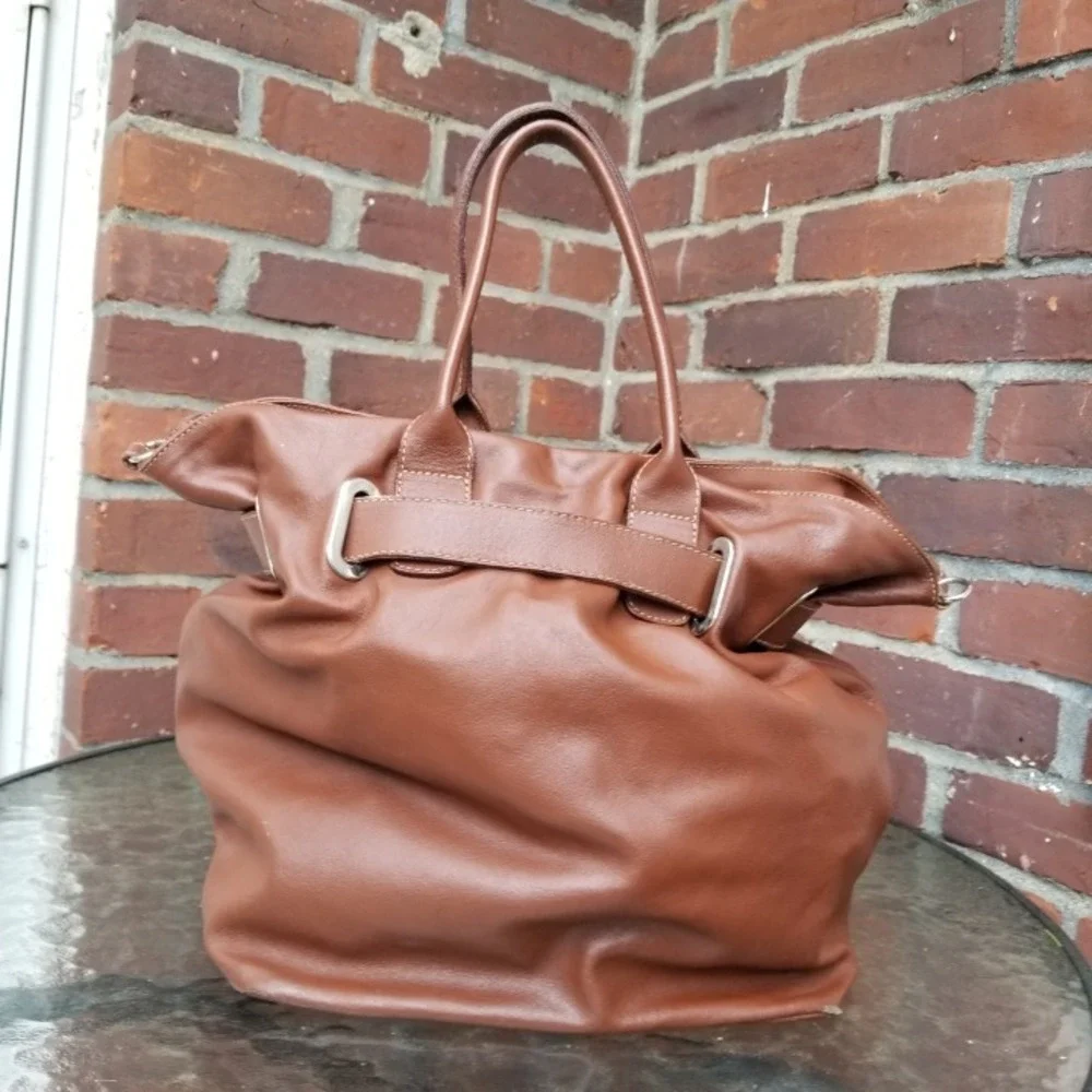 Paravidino Italian Leather Satchel Bag